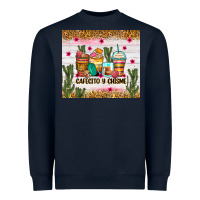Navy Cafecito y chisme coffee cups Heavyweight Sweatshirt - Zillion Design Studio
