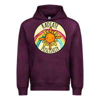 Mauve Wine Radiate Positivity Urban Hoodie - Bettercallsaul