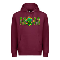 Burgundy Western Mom With Shamrock Premium Hoodie - BundleAndBundleShop