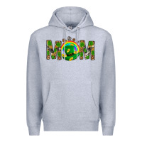 Heather Grey Western Mom With Shamrock Premium Hoodie - BundleAndBundleShop