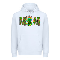 White Western Mom With Shamrock Premium Hoodie - BundleAndBundleShop
