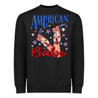 Black American babe 4th july Heavyweight Sweatshirt - texasbilliewilder
