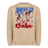 Mushroom American babe 4th july Heavyweight Sweatshirt - texasbilliewilder
