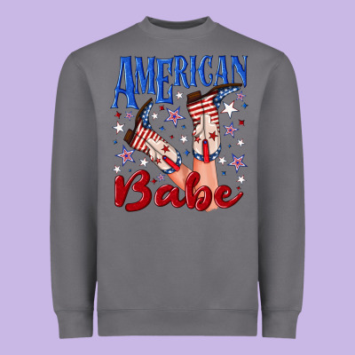 Heavyweight Sweatshirt American babe 4th july