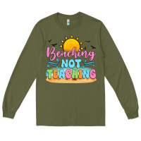 Army Green beaching not teaching black back Long Sleeve Tee - JahusDesignShop