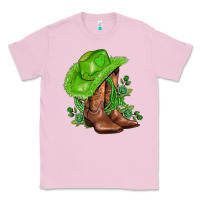 Bubblegum Pink green  cowgirl and roses Classic Tee - AdoDesignShop