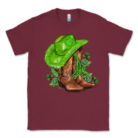 Burgundy green  cowgirl and roses Classic Tee - AdoDesignShop