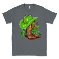 Charcoal Heather green  cowgirl and roses Classic Tee - AdoDesignShop