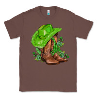 Chestnut green  cowgirl and roses Classic Tee - AdoDesignShop