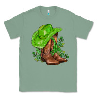 Sage green  cowgirl and roses Classic Tee - AdoDesignShop