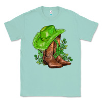 Green  Cowgirl And Roses Classic Tee | Teevron