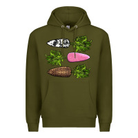 Army Green easter carrots Premium Hoodie - AdoDesignShop