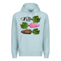 Blue Mist easter carrots Premium Hoodie - AdoDesignShop