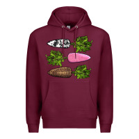 Burgundy easter carrots Premium Hoodie - AdoDesignShop