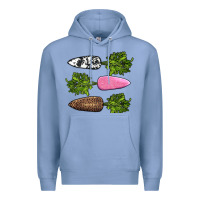 Colony Blue easter carrots Premium Hoodie - AdoDesignShop