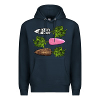 Navy easter carrots Premium Hoodie - AdoDesignShop