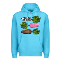Ocean Blue easter carrots Premium Hoodie - AdoDesignShop