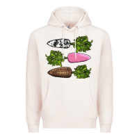 Pale Pink easter carrots Premium Hoodie - AdoDesignShop