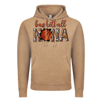 Vintage Coffee basketball nana with leopard Vintage Hoodie - texasbilliewilder