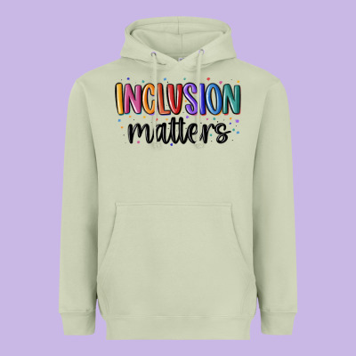 ınclusion Matters Heavyweight Hoodie Designed By Maliassmallbusiness