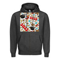 Charcoal Heather graduation 2022 seamless pattern Zipper Hoodie - BundleAndBundleShop
