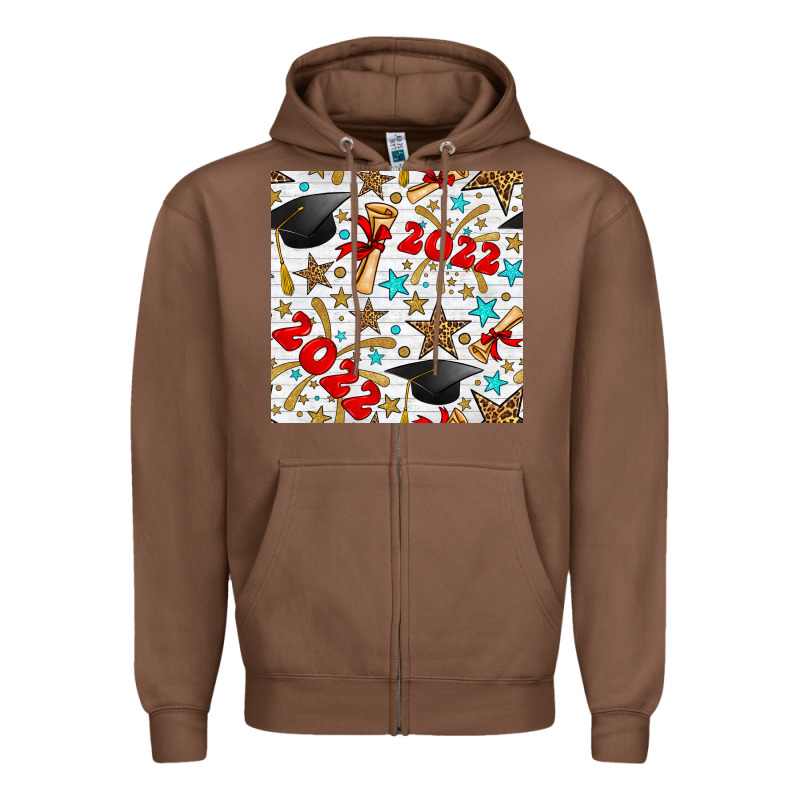 Graduation 2022 Seamless Pattern Zipper Hoodie by BundleAndBundleShop | Teevron