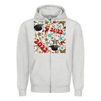 Dove Grey graduation 2022 seamless pattern Zipper Hoodie - BundleAndBundleShop