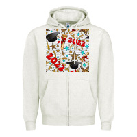 Oatmeal Heather graduation 2022 seamless pattern Zipper Hoodie - BundleAndBundleShop