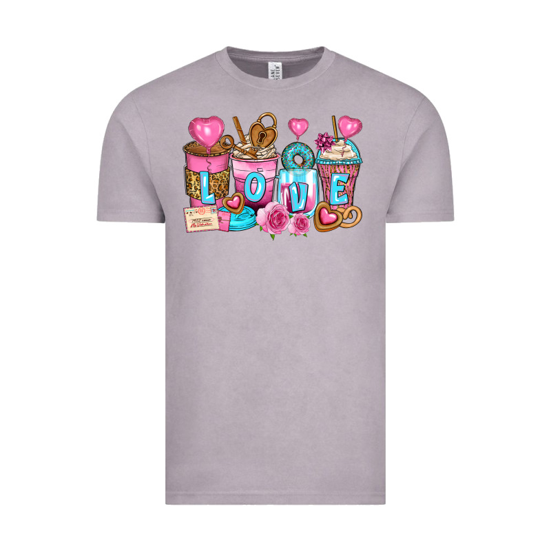 Valentine's Day Coffee Cups Vintage Tee by Zillion Design Studio | Teevron