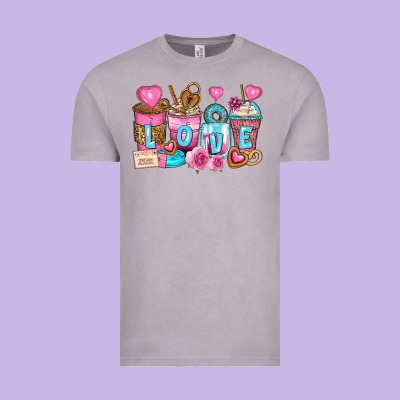 Valentine's Day Coffee Cups Vintage Tee Designed By Zillion Design Studio