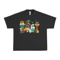 Pigment Black cows coffee cups Urban Heavy Tee - Zillion Design Studio