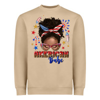 Mushroom American babe afro messy bun Heavyweight Sweatshirt - texasbilliewilder