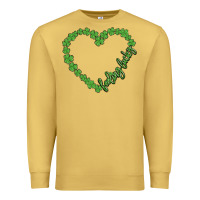 Antique Gold shamrock heart felling lucky Premium Sweatshirt - MaliasSmallBusiness