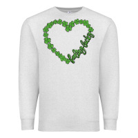 Oatmeal Heather shamrock heart felling lucky Premium Sweatshirt - MaliasSmallBusiness