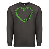 Smoke shamrock heart felling lucky Premium Sweatshirt - MaliasSmallBusiness