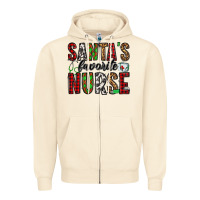 Santa's Favorite Nurse Zipper Hoodie | Teevron