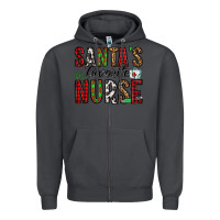 Smoke santa's favorite nurse Zipper Hoodie - Jasminsmagicworld