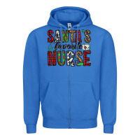 True Royal santa's favorite nurse Zipper Hoodie - Jasminsmagicworld