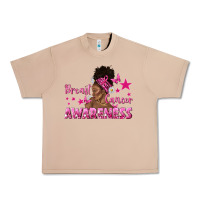 Burro Breast Cancer Awareness with Afro Woman Urban Heavy Tee - texasbilliewilder