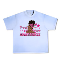 Grape Ice Breast Cancer Awareness with Afro Woman Urban Heavy Tee - texasbilliewilder