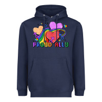 Navy proud ally Heavyweight Hoodie - MaliasSmallBusiness