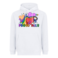 White proud ally Heavyweight Hoodie - MaliasSmallBusiness