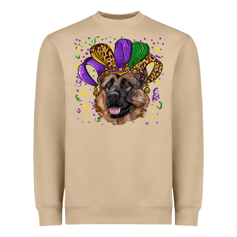 Mardi Gras Hat German Shepherd Heavyweight Sweatshirt by RanaPortraitStore | Teevron