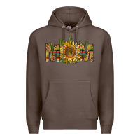 Coffee Western Mom With Sunflower Premium Hoodie - BundleAndBundleShop