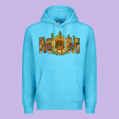 Western Mom With Sunflower Premium Hoodie Designed By Bundleandbundleshop