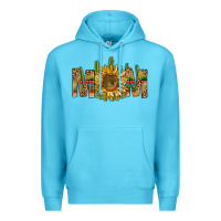 Ocean Blue Western Mom With Sunflower Premium Hoodie - BundleAndBundleShop