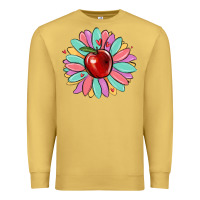 Antique Gold teacher apple Premium Sweatshirt - MaliasSmallBusiness