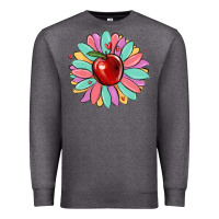 Charcoal Heather teacher apple Premium Sweatshirt - MaliasSmallBusiness