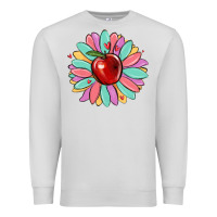 Dove Grey teacher apple Premium Sweatshirt - MaliasSmallBusiness