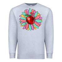 Heather Grey teacher apple Premium Sweatshirt - MaliasSmallBusiness